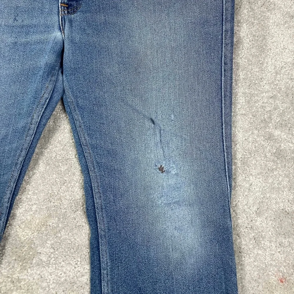 Vintage Levis Jeans Mens Fits 36x27 517 Blue Bootcut Black Tab Patched 80s 90s